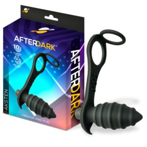 Aksten Vibrating Anal Plug with Penis Ring