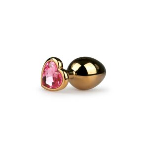 Metal Anal Plug No. 7 - Gold / Pink