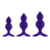 Bibi Twin Set of 3 Butt Plug Purple