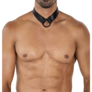 BL4CK08 C-Ring Body Collar Blackleatherlike One Size