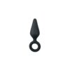 Black Buttplugs With Pull Ring - Small