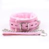 Collar with Leash Pastel Pink