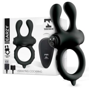 Earzy Vibrating Penis Ring with Remote Control USB Magnetic Silicone