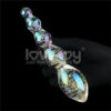 Glow in the Dark Glass Dildo Dark Twilight Gleam Tantalizing Orbs