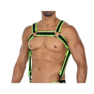 H4RNESS05 Chest Harness Neon Green One Size