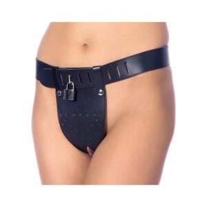 Leather Chastity Briefs with Padlocks