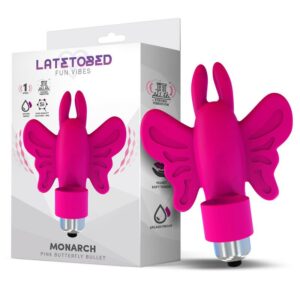 Monarch Butterfly Vibrating Bullet Silicone Pink