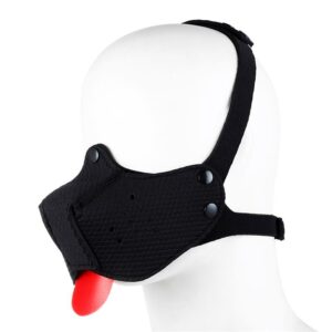 Neoprene Puppy Face Mask Adjustable and Desmontable Black