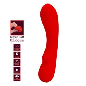 Prescott Vibrator USB Silicone Red