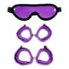 Foot Cuffs and Mask Purple