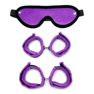 Foot Cuffs and Mask Purple