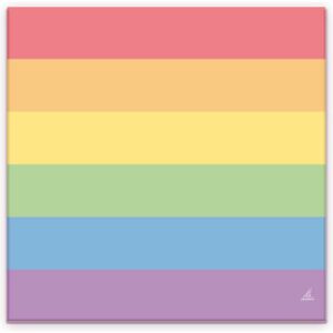 Set of 20 Napkins with the LGBT+ Colors