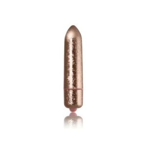 Vibrating Bullet Frosted Fleurs Crystal Rose Gold