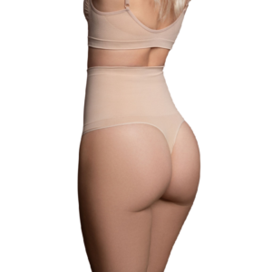 BYE-BRA - THONG STYLE SEAMLESS GIRDLE BEIGE SIZE XL