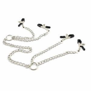 OHMAMA FETISH - 4 NIPPLE Clamps WITH CHAINS