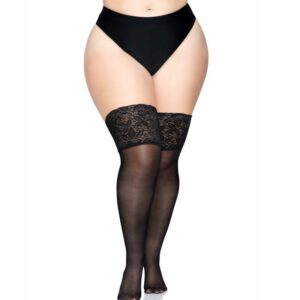 LEG AVENUE - STAY UPS SHEER THIGH HIGH PLUS SIZE