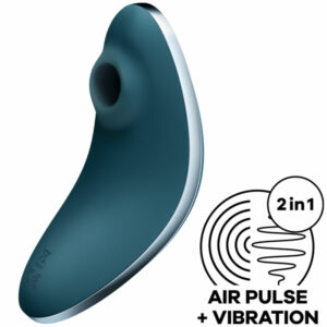 SATISFYER - VULVA LOVER 1 AIR PULSE STIMULATOR & VIBRATOR BLUE