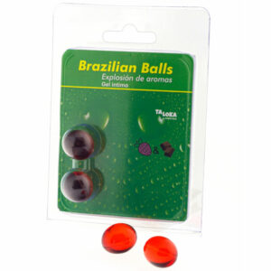 TALOKA - 2 BRAZILIAN BALLS STRAWBERRY & CHOCOLATE INTIMATE GEL