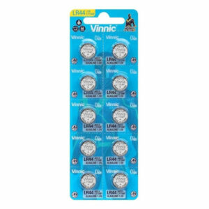 VINNIC - ALKALINE BUTTON BATTERY AG13 L1154F LR44 BLISTER*10