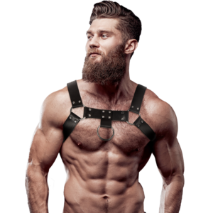 FETISH SUBMISSIVE ATTITUDE - MEN'S ECO-LEATHER CHEST HARNESS