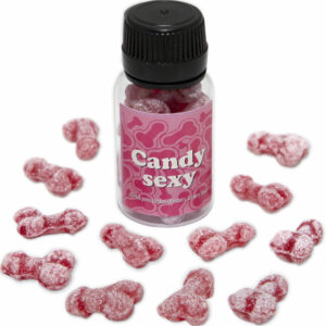 DIABLO PICANTE - CANDY SEXY JAR OF 12 STRAWBERRY-CHERRY FLAVOR GUMMIES