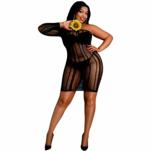 MOONLIGHT - MODEL 5 DRESS BLACK PLUS SIZE