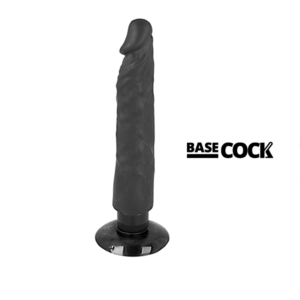 BASECOCK - REALISTIC VIBRATOR 2-1 BLACK 20 CM -O- 4 CM