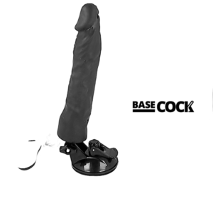 BASECOCK - REALISTIC VIBRATOR REMOTE CONTROL BLACK 21 CM -O- 4 CM