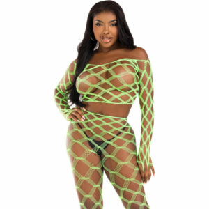 LEG AVENUE - TOP & LEGGINS HARDCORE GREEN