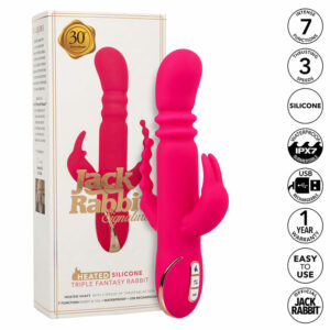 CALEXOTICS - JACK FANTASY TRIPLE HEATED VIBRATOR RABBIT PINK