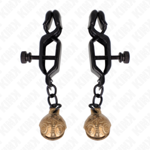 KINK - BELL JAW STYLE NIPPLE CLAMPS BLACK 7 CM