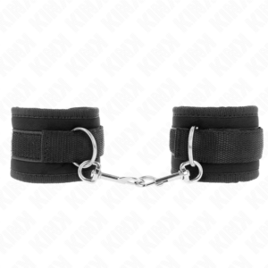 KINK - NYLON BIND HOOK&LOOP WRIST RESTRAINTS BLACK MODEL 2 ADJUSTABLE 18-35 CM X 6 CM