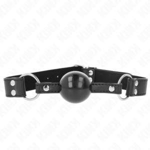 KINK - SOFT AND SOLID BALL 4 CM GAG WITH LEATHERETTE STRAP 62 x 2.5 CM ADJUSTABLE 42-58 CM