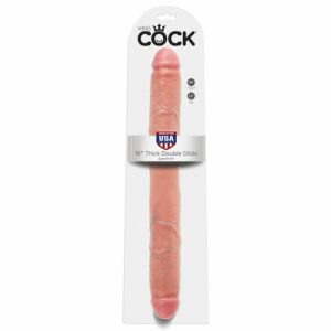 KING COCK - THICK DOUBLE DILDO FLESH 40.6 CM