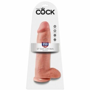 KING COCK - 12 DILDO FLESH WITH BALLS 30.48 CM