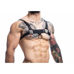 Party Black Chest Harness Adjustable One Size