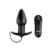 Remote Control Silicone Butt Plug - Colour Black