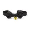 Collar with Bow and Bell 36 cm Size L Black