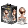 Rosegold Metal Anal Plug with White Rose Base - Size M