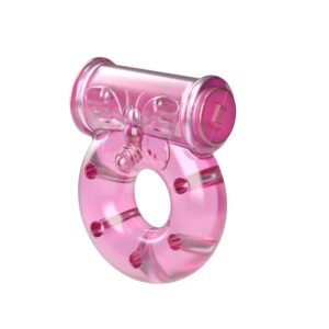 Baile Vibrating Cock Ring with Condom Pink