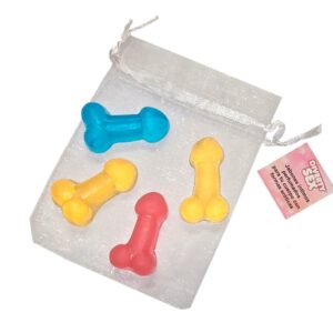 Set of 4 Mini Penis-Shaped Soaps Colors