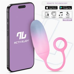 Vibrating Egg with APP Double Layer Silicone Blue/Pink